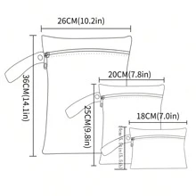 Set de 3 bolsas impermeables y lavables para guardar artículos mojados, ideales para la playa, la piscina o el gimnasio para trajes de baño y ropa mojada - Multicolor - Ver 3