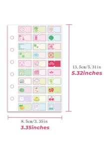 1pack 6pcs Sushi, Clover, Lucky Charm Decoration Stickers, Can Be Placed In A7 Binder Back To School - Green - View 2