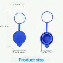 1 件/2 件/3 件/4 件硅胶可重复使用 3 加仑和 5 加仑替换盖，防漏分配器瓶盖，适合 55 毫米瓶盖尺寸，随机款式 - 藍色 - 查看 7