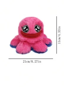 1pc Oversize Big Mouth Flip Octopus Plush Doll - Multicolor - View 3