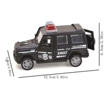 Juguete de coche de policía todoterreno con simulación de inercia para niños, serie de coches modelo, adornos, juguetes educativos y otros regalos festivos [Estilo aleatorio]