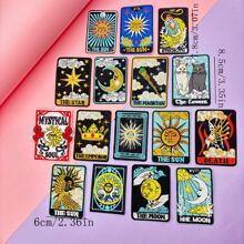 10-48入組卡通骷髏刺繡布補片，適用於衣服、背包、裝飾和維修 - 彩色 - 查看 4