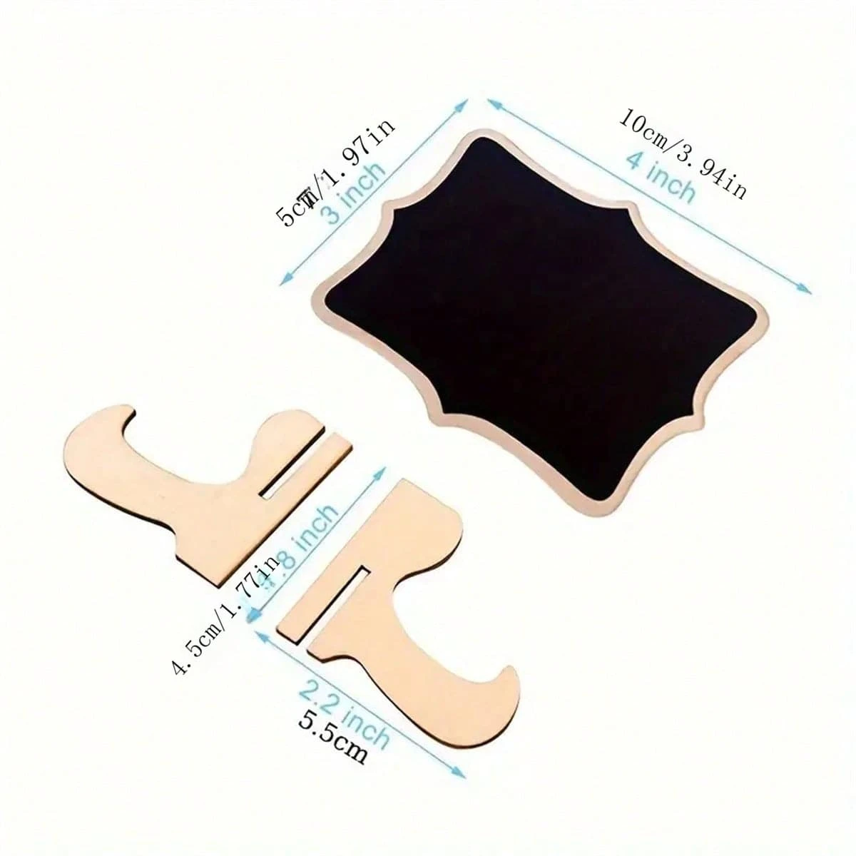 Pizarras De Madera COMPUKAS 2 Piezas - Letreros Rectangulares Para Mensajes, Decoración Hogar U Oficina
