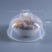 1 件装微波炉食物罩耐热食物防溅罩微波炉锅盖盘炉盖透明防溅罩，防虫透明保护罩 - 彩色 - 查看 4