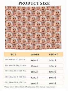 1pc Custom Face Tapestry,Custom Photo Tapestry,Custom Image Tapestry Personalized Tapestry With Photo, Custom Tapestry Personalized Tapestry, Collage Tapestry, Best Friend Tapestry, Cozy Tapestry, Family Face Gift,Birthday Gifts - Style 1 - View 3