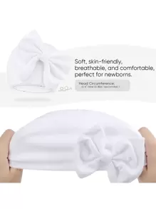 3sets Newborn Baby Double Layer Hat & Anti-Scratch Mittens Set, Breathable & Soft
