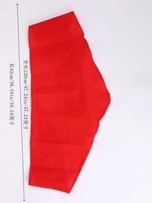 Pañuelo rojo de poliéster extra grande de 1,2 m para estudiantes - Rojo - Ver 2