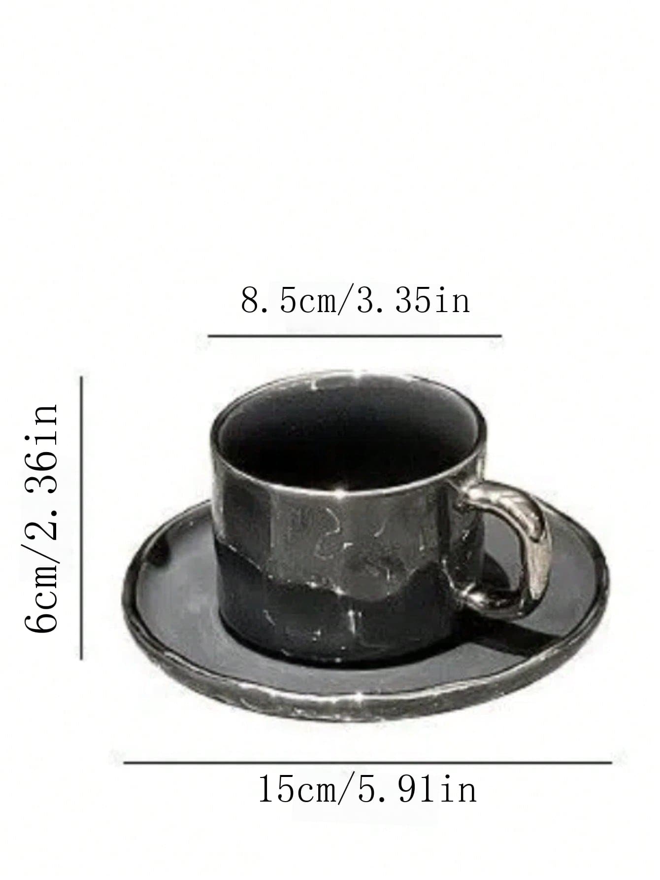 طقم فناجين وصحون قهوة سيراميك فاخرة، طقم شاي عصري...