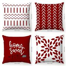 4pcs Mixed Pattern Cushion Cover Without Filler