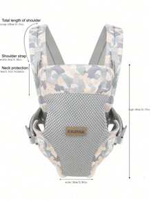 四合一新生儿背带，婴儿裹式背带（7-45磅），婴儿背带，带钩环，可轻松调节，面料柔软，四季适用 - 彩色 - 查看 3