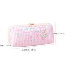 1pc Fashionable New Large Capacity Student Pencil Case, Cute Pencil Bag - Multicolor - View 7