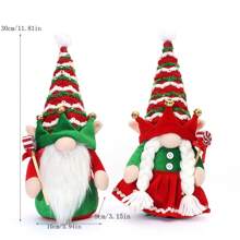 1 件/2 件新款小雕像装饰圣诞老人桌面装饰无脸老人装饰品，圣诞节节日气氛道具，圣诞节 - 彩色 - 查看 2