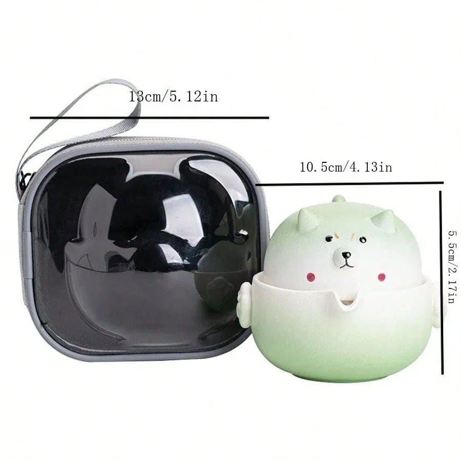 160ML Camping Travel Tea Set Outdoor Cute Dog Teapots And Cups Portable