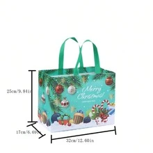 Bolsa de regalo de Navidad que se puede usar varias veces, una buena opción para regalar a amigos durante las fiestas - Multicolor - Ver 2