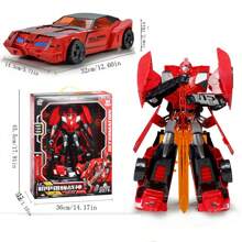 Transforming Robot Action Figure - Bumblebee Warrior Mech, Converts To A Yellow Toy Car - Multicolor - View 4