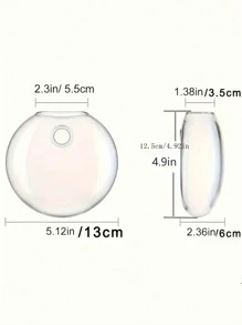 1 Cái / 2 Cái / 4 Cái Treo Tường Thủy Tinh Terrarium Chậu Hoa Bình Hoa Cho Cây Thủy Canh Quà Tặng, Trang Trí Phòng Khách Văn Phòng Tại Nhà, Trang Trí Ban Công - Trong sáng - Xem 5