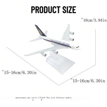 Timo'z Mô hình máy bay Bản sao kim loại Diecast Hãng hàng không thế giới Đồ trang trí lưu niệm thu nhỏ sưu tầm - Nhiều màu - Xem 2