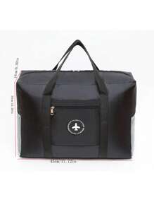 1pc Polyester Travel  , Simple Black  Luggage Packing Organizer For Travel Accessory For Travel  ,Makeup ,Cosmetic ,Vacation Organizer,Large Capacity Makeup Organizer Makeup Case, For Lipstick, Brush, Skincare, Mobile Phone, Coin, Small Items, For Home,Gift,Vacation And Festival Halloween Christmas Multifunctional Use