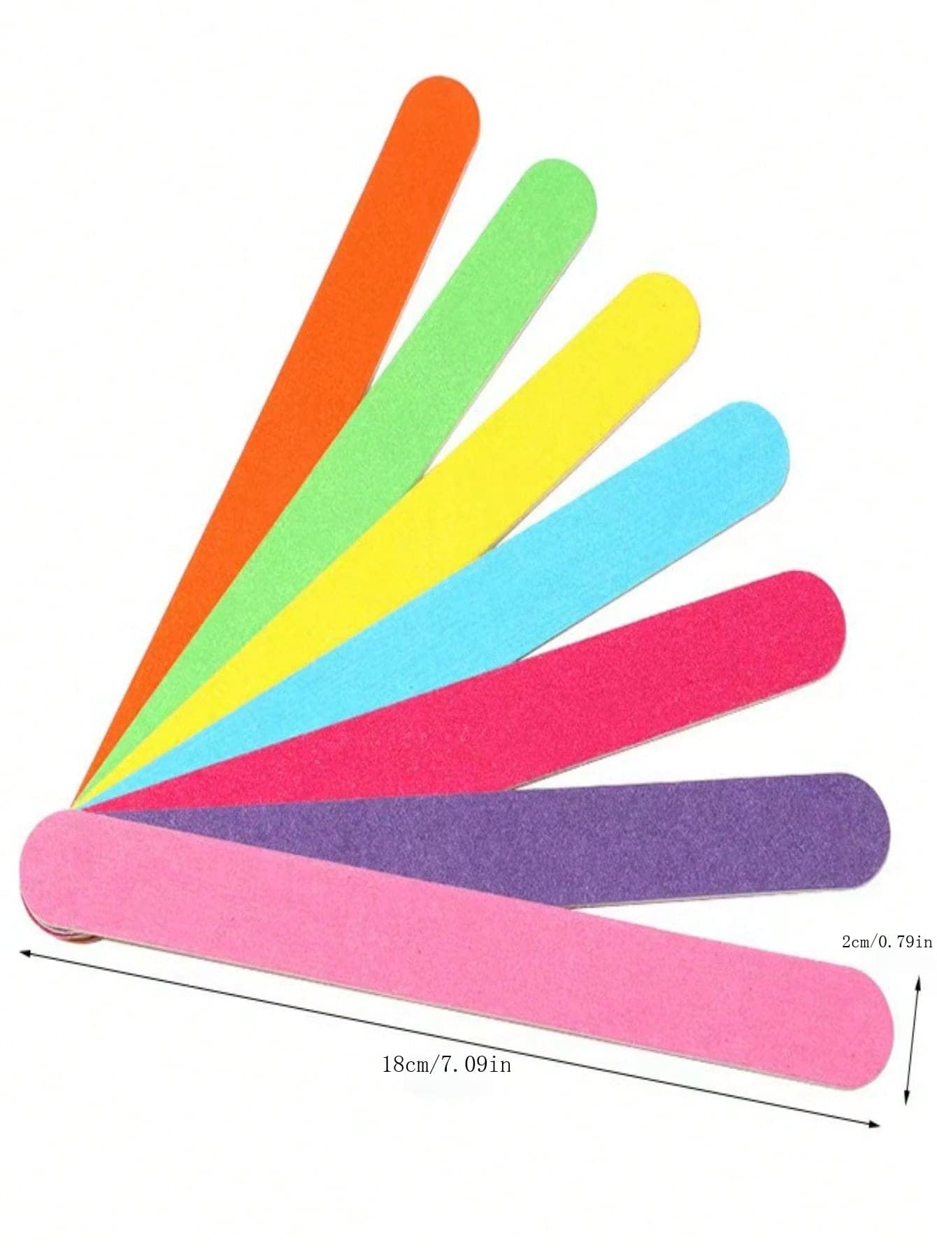 10pcs DoubleSided Wooden Nail Files With Strong Grit Sandpaper For