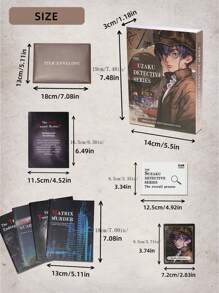 Suzaku Detective Series - Classic Mystery Puzzle Game For Adults 14+ By A&B GAMES: Single Player Script Reasoning Adventure, Boxed Set With Cards And Accessories To Solve  Cases - Black - View 8