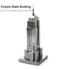 Rompecabezas de metal 3D DIY, kits de ensamblaje de modelos - Puente Golden Gate, Faro, Torre Inclinada de Pisa, Torre Eiffel, Árbol de Navidad, Regalos de Navidad, Rompecabezas 3D, Kit de modelo, Ben