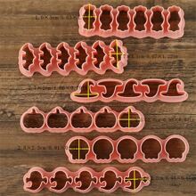 Cookie Cutter Set, Cartoon Small Pumpkin, Ghost & Bat Shape 3D Baking Molds DIY Press Tool - Pink - View 2