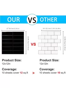 Thicker Design 3D Peel And Stick Tile Backsplash, Self Adhesive Tile For Kitchen And Bathroom,Stickers,Wall Decal, Vinyl Decal For Home Decorations,Spring Decoration Items Refresh Your Home,Rama Decoration Stickers Gifts Birthday Graduation Kitchen Decor - Multicolor - View 4