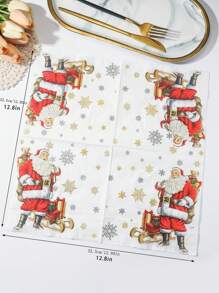 4 Pacchi Assortiti di Tovaglioli di Carta Monouso con Motivi Natalizi, Tovagliette Natalizie per Cena, per Riunioni in Famiglia, Feste di Natale, Ristoranti e Caffè (I Motivi Sono Più Numerosi di Quelli Mostrati Nelle Foto), Speciale Buon Natale - Multicolore - Visualizzare 2