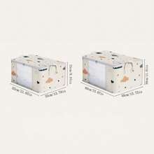 2 pièces boîtes de rangement pour vêtements, bacs de rangement pliables en plastique pour couvertures, bacs de rangement pour placard, boîtes de rangement pour armoire, sacs de rangement pour vêtements grande capacité et anti-poussière, boîtes de rangement pour couettes et vêtements avec fermetures éclair et poignées, conviennent pour les armoires (taille moyenne + grande)