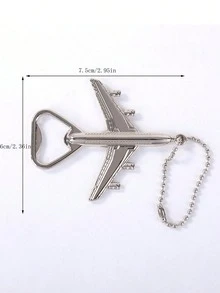1pc Multi-Color Creative Small Gift Alloy Airplane Bottle Opener, European Style Wedding Favor, Home Daily Use - Multicolor - View 2