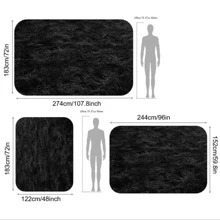 1 Stück extra weicher, dicker und flauschiger Bodenbelag, für Wohnzimmer, plüschige Shaggy-Teppiche für Schlafzimmer, pelziger Innen-Teppich für Raumdekoration, Weihnachtsteppich, Memory-Schaum, zusammenlegbar, abnehmbar und belastbar