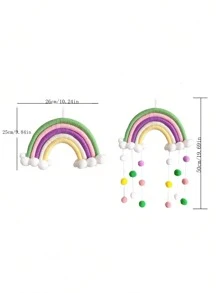 1 件北欧风格云形彩虹装饰套装适用于婴儿房、家居装饰婴儿洗澡家庭装饰礼物 - 彩色 - 查看 3