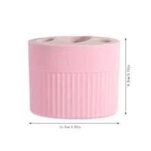 1 pieza Organizador de soporte para cepillo de dientes y pasta de dientes con ranuras, diseño desmontable para una fácil limpieza, accesorios de baño, artículos de tocador y almacenamiento de baño - Multicolor - Ver 4