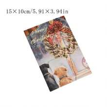 6/12 张圣诞贺卡、节日贺卡、单面贺卡，适合发送给家人、朋友和同事、趣味、礼品卡、情人节、婚礼、返校、学校用品 - 6pcs一套-(每款一張) - 查看 5