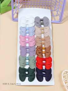 24pcs/Set Cute Colorful Hair Clips, Fashion Versatile Hair Accessories For Girls, Autumn/Winter - Multicolor - View 6
