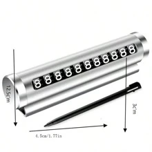 Random Color Metal Roll-Up Temporary Car Parking Number Plate, High-End Concealed Car Permit Parking Plate, Wholesale - Multicolor - View 2