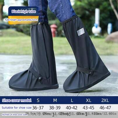 1 Pair Thick & Non-Slip Rain Shoe Covers, Waterproof Overshoes For Men And Women Insulation, Galentines, Puppy, Carnival, Spring Summer Picks, Brides Maid Gifts, Room, Bedroom Decor, Beach, Travel, For Men, For Women, Vacation, Cute Stuff, Shoe Rack, Storage Saver, Outdoor, Garden, Portable, Commencement, Congrats Grad, Valedictorian, Rain Boots / Rubber Boots / Waterproof Boots / Boot Covers / Shoe Covers Waterproof / Rain Shoe Covers / Wellies / Outdoor / Garden