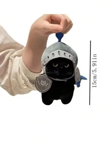 Small Cute Cartoon Knight Plush Cat Soft Doll Doll, Lovely Stuffed Animal Companion Pendant - Multicolor - View 4