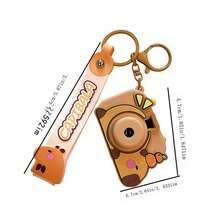 1 件创意水豚投影相机钥匙扣，可爱水豚相机钥匙圈包配件 - 彩色 - 查看 7