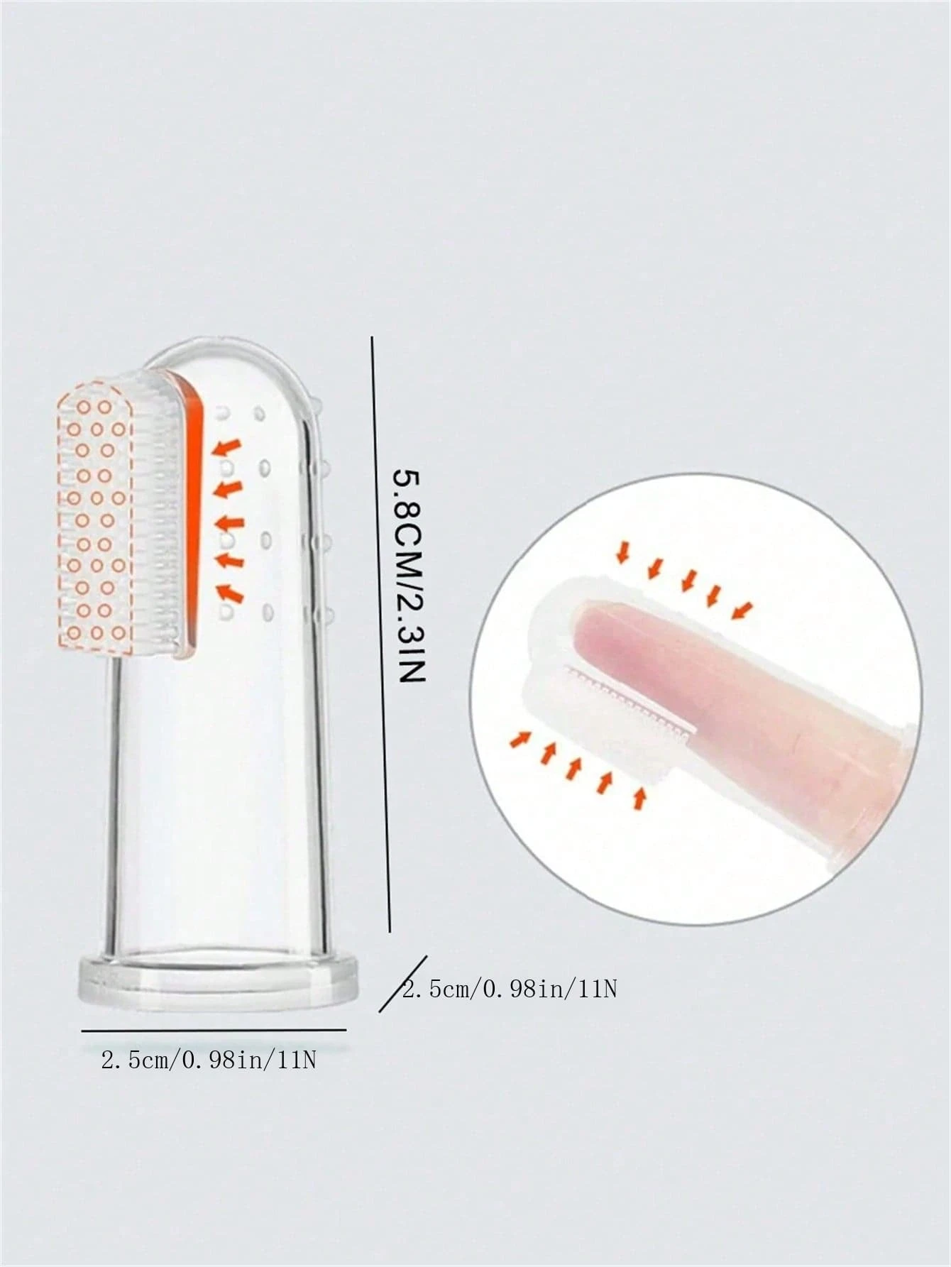 2pcs Pet Finger Toothbrush Pet Toothbrush Silicone Toothbrush Puppy Cat