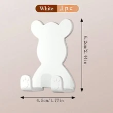 1 cái/4 cái/8 cái/12 cái Móc đôi hình gấu bạo lực cho ký túc xá sinh viên Móc dán chắc chắn không cần đục lỗ sau cửa Móc treo áo khoác phòng tắm Móc treo đồ nhà bếp Tự dính Màu ngẫu nhiên - Nhiều màu - Xem 6