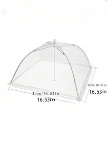 1pc White Food Cover For Dining Table, Foldable Anti-Fly Meal Covers Kitchen Outdoor Umbrella-Shaped Dustproof Mesh Net,17"X17" Food Tents Food Covers For Outdoors,Pop-Up Mesh Food Covers Nets For Outside,Screen Tents,Parties Picnics, BBQ,Reusable And Collapsible