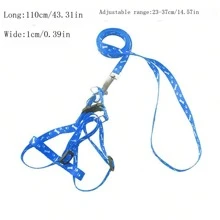1pc 110cm Long Polyester Printed Material Dog/Cat Leash, Suitable For Various Small Dogs & Cats, Pet Supplies Accessory