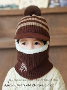 Wintermuts met thermische voering voor kinderen, nekwarmer en oorbescherming voor jongens