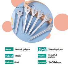 Creative Stationery Metal Wrench Ballpoint Pen, Novelty Gift Pen, Plastic Wrench Ballpoint Pen, Office Stationery, Unique Metal Tool Pen, Student Gift - Multicolor - View 5