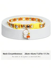 PETCIRCLE 1pc Pet Supplies Dog Cat Collar Small Dog Decorative Accessory Collar Halloween Series Collar - Pumpkin Ghost Collar - Multicolor - View 5