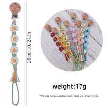 1 件手工制作花绳婴儿奶嘴夹链牙胶夹 - 編織花朵奶嘴鏈 - 查看 12