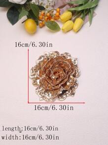 全新手工刺绣 6 层 3D 凸起水晶玫瑰花 DIY 服装、婚纱和礼服饰边