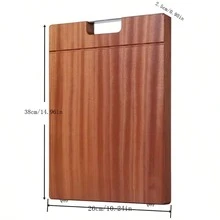 优质木质切菜板，切肉类、奶酪、面包、蔬菜和水果的理想厨房工具 - 棕色 - 查看 2