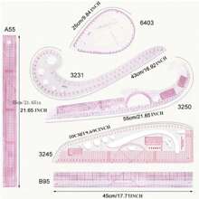 6pcs Multi-Function Measuring Tape For Clothing Size, Tailor Sewing Tool - Clear - View 3